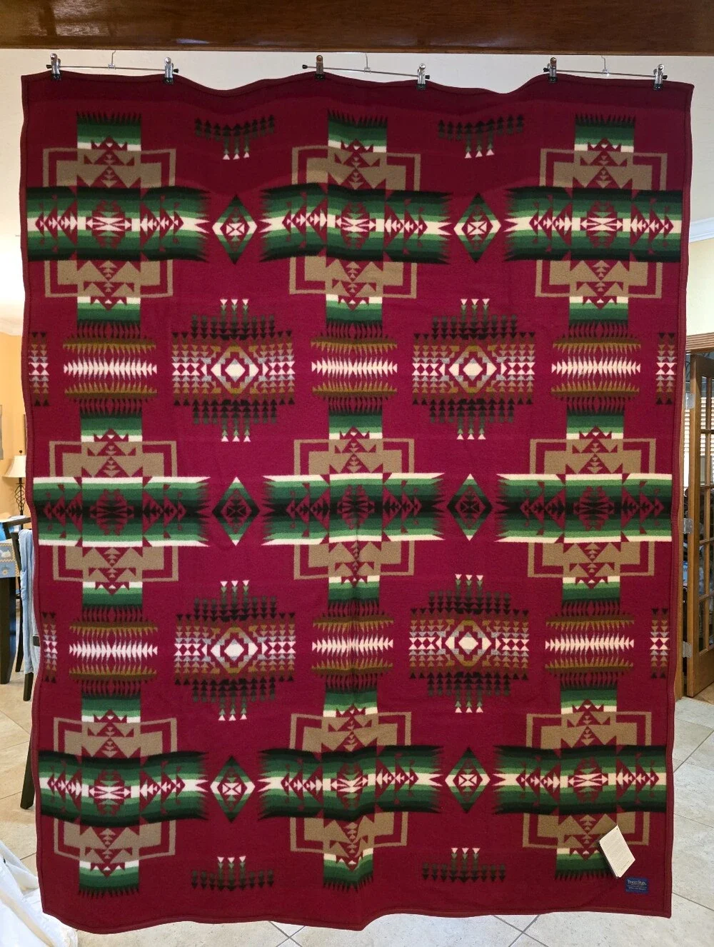 Chief Joseph Pendleton Wool 64 X 80 Inch Blanket - Cardinel Red (Discontinued)